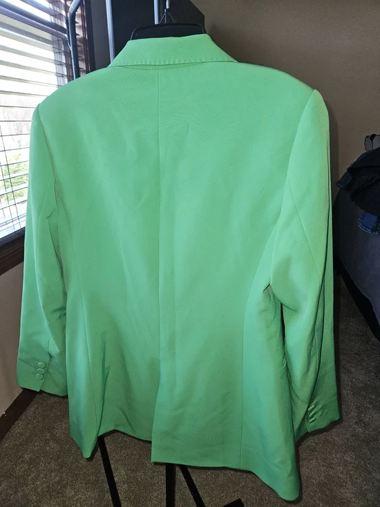 VilaGallo Green Womens Single-Button Blazer - Picture 5 of 12